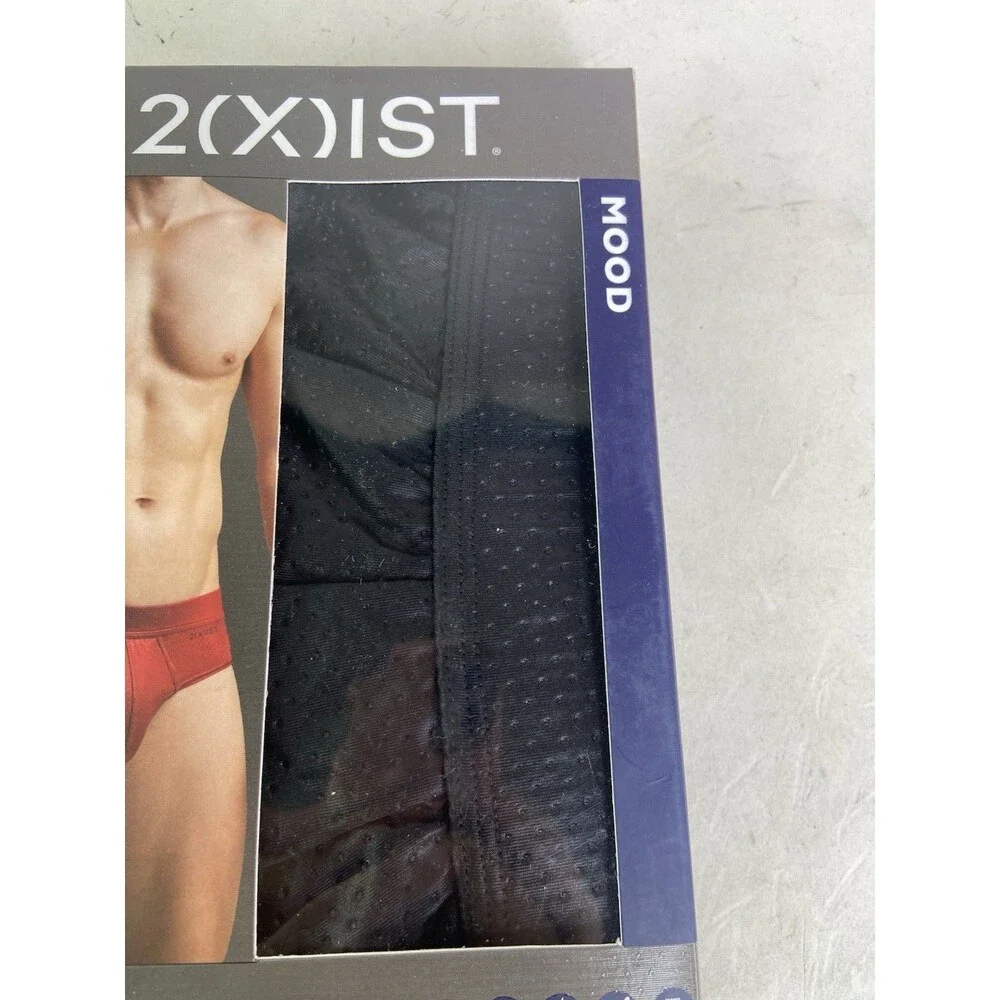 2xist Mood No Show Brief Underwear Black Beauty Mens Size L